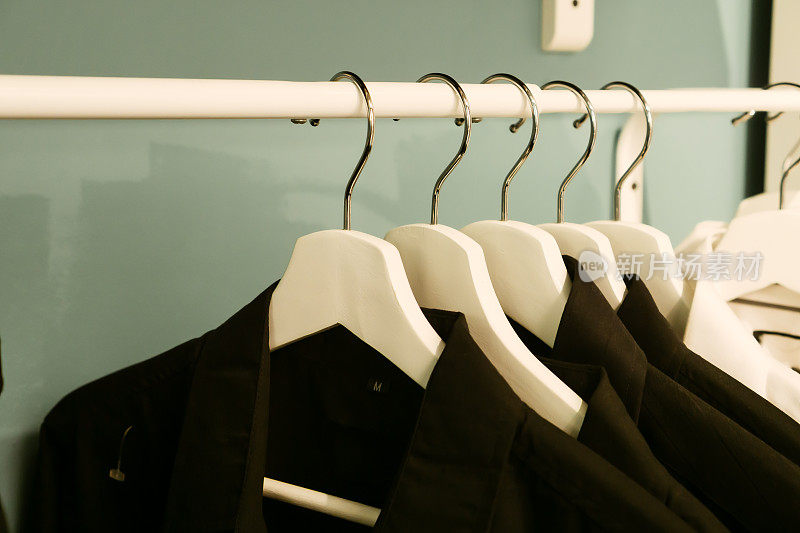 Black clothes on hanger